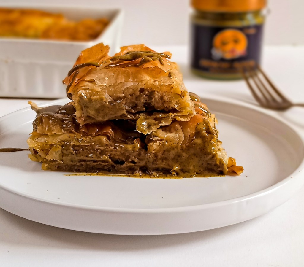 Μπακλαβάς με ελαιόλαδο,μέλι και φυστίκι&nbsp;Αιγίνης