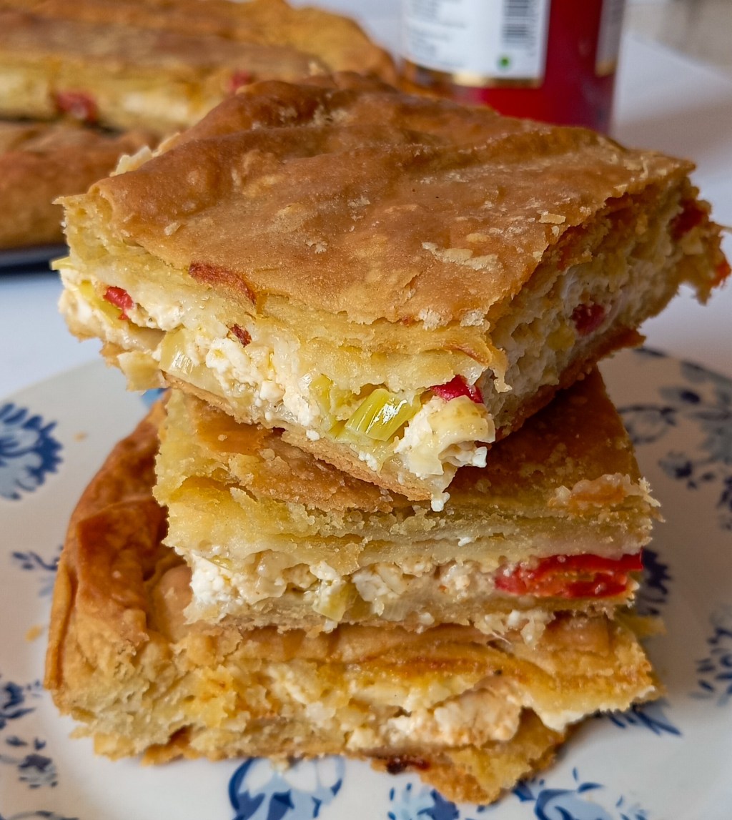 Τυρόπιτα με πράσσο και πιπεριές&nbsp;Φλωρίνης