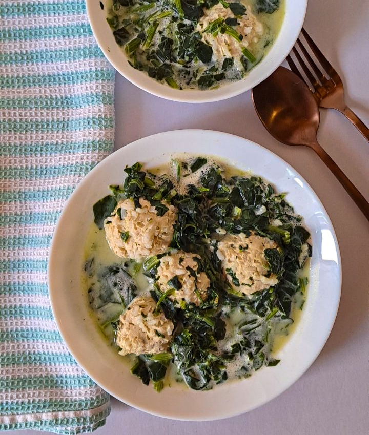 Γιουβαρλάκια κοτόπουλο φρικασέ