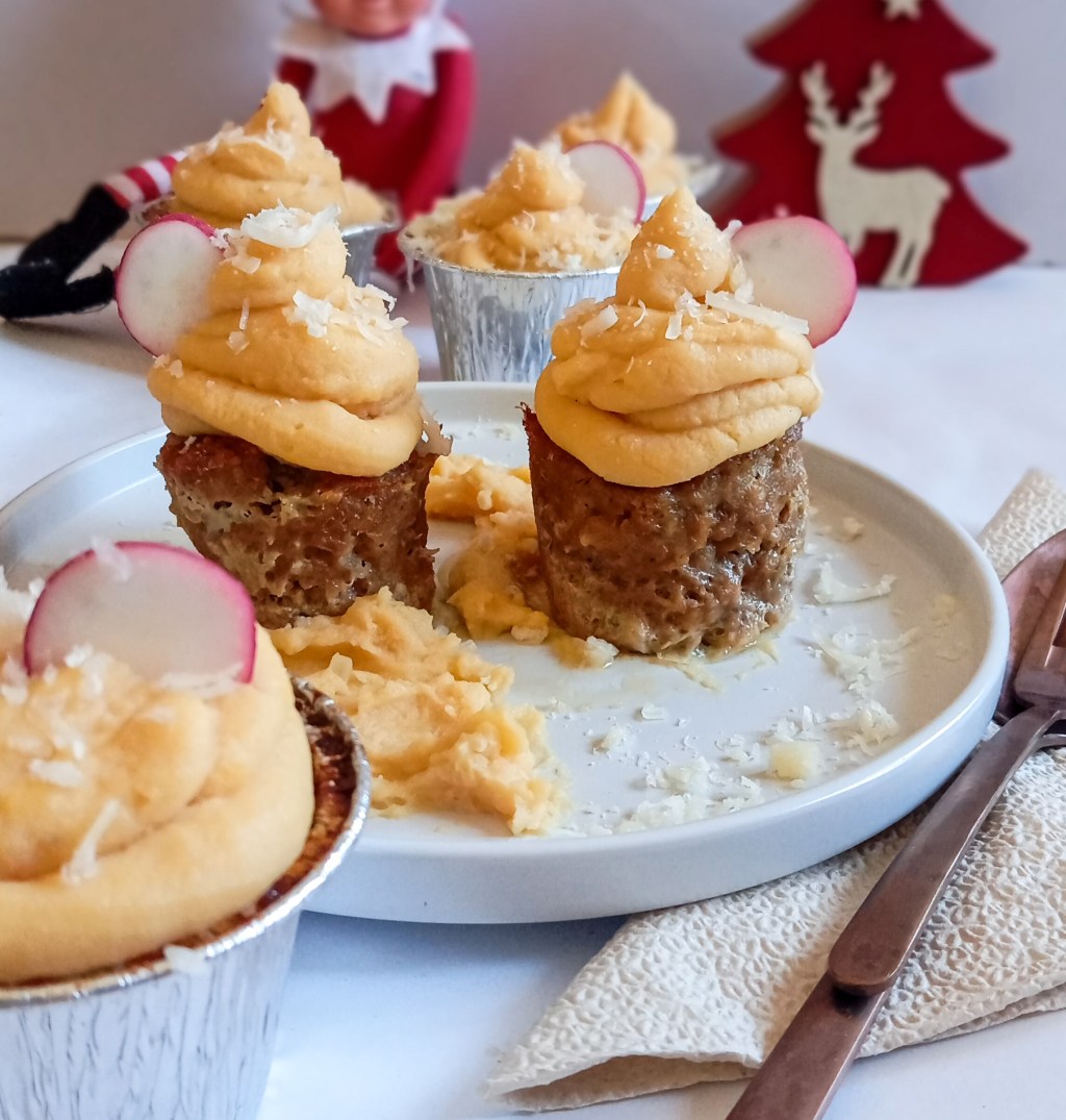 Μπιφτέκια cupcakes με topping&nbsp;πουρέ