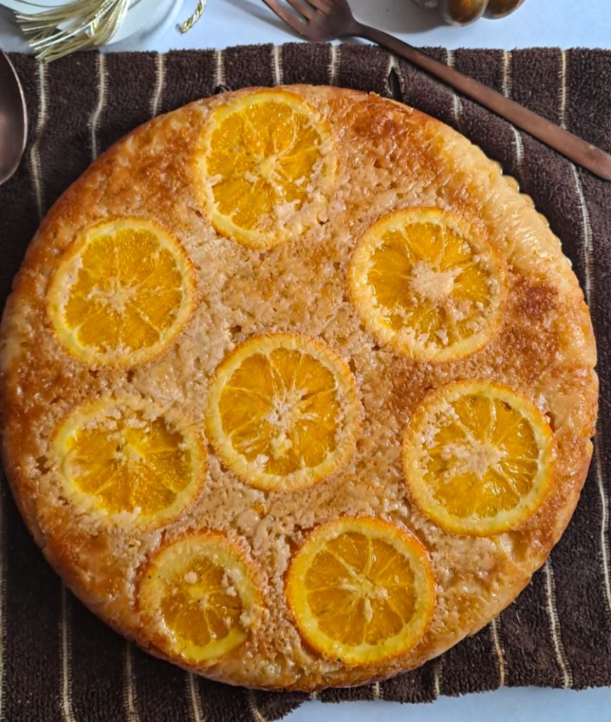 Ανάποδη πορτοκαλόπιτα
